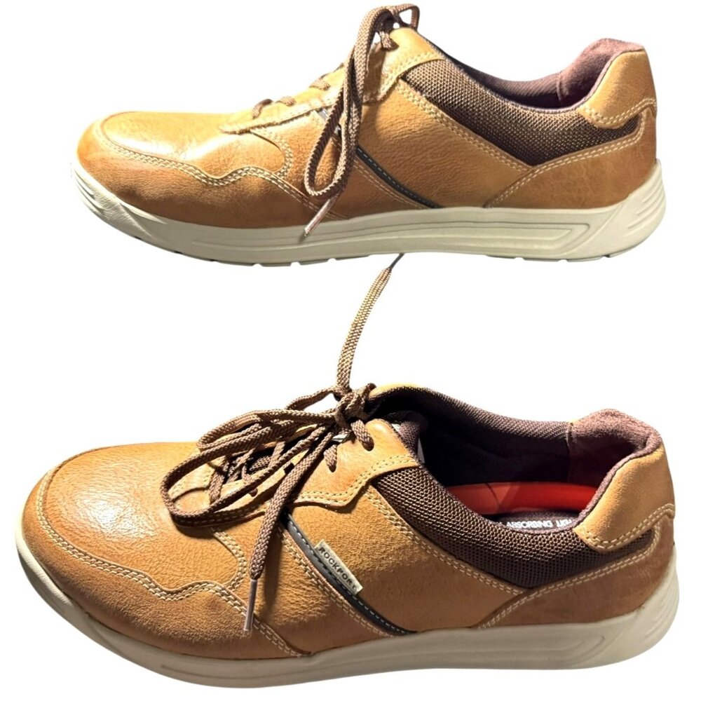 Rockport Men's 9.5M Randle Tan‎ Leather Casual Shoes NWB